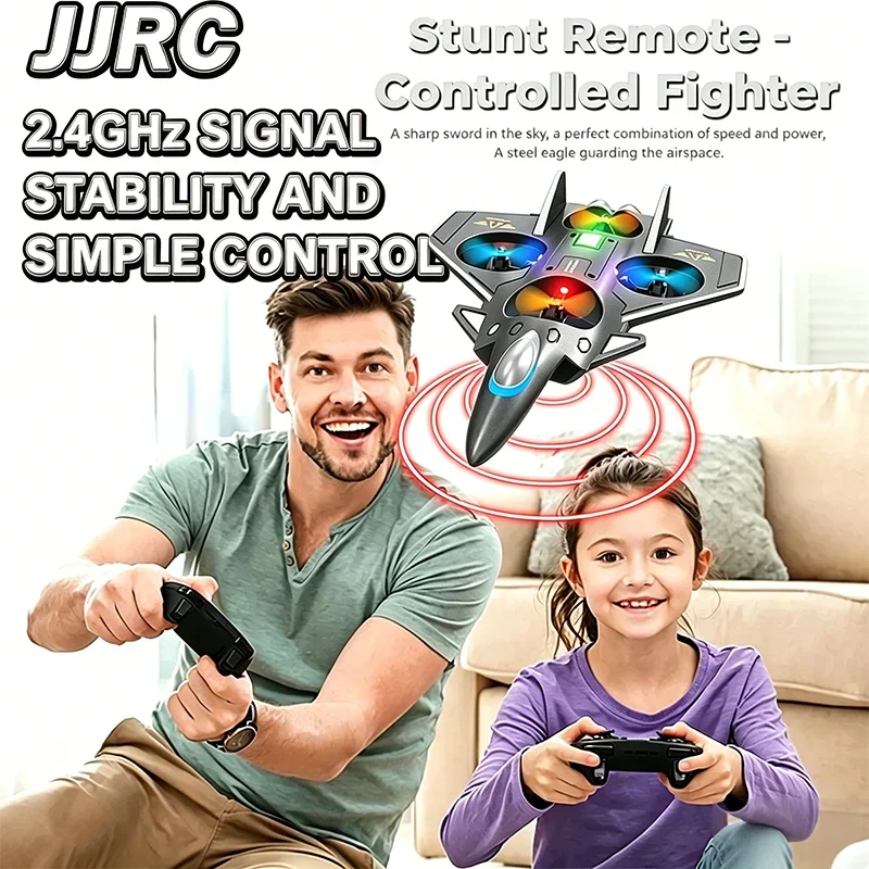 2.4G RC airplane electric foam glider stunt tumbling UAV hovering helicopter with LED colorful lights remote control fighter toy
2.4G RC airplane electric foam glider stunt tumbling UAV hovering helicopter with LED colorful lights remote control fighter toy