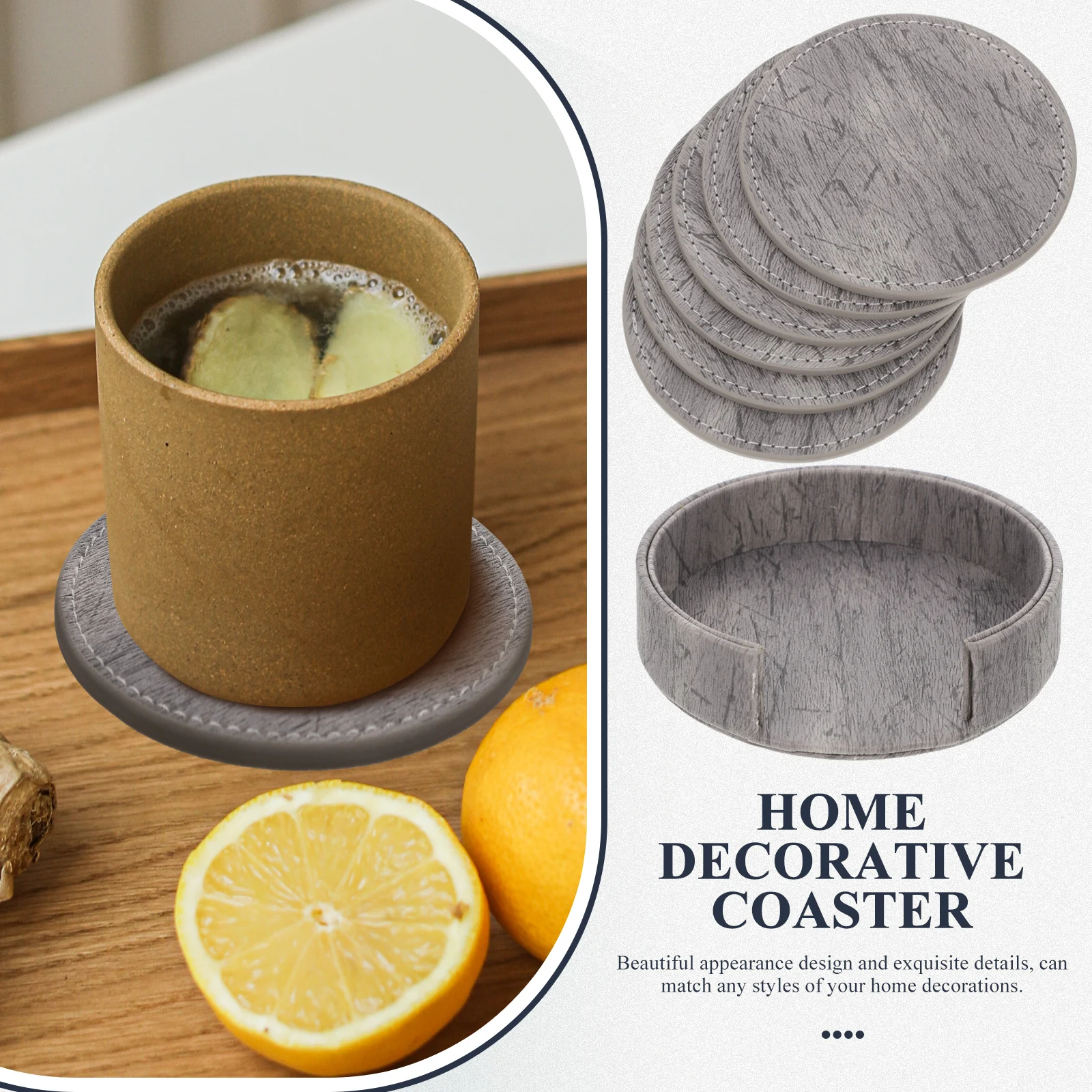 Coaster Thickened PU Plastic Heat Insulation Coasters for Drinks Home Decor Anti Skid Design Water Cleanable Safe
Coaster Thickened PU Plastic Heat Insulation Coasters for Drinks Home Decor Anti Skid Design Water Cleanable Safe