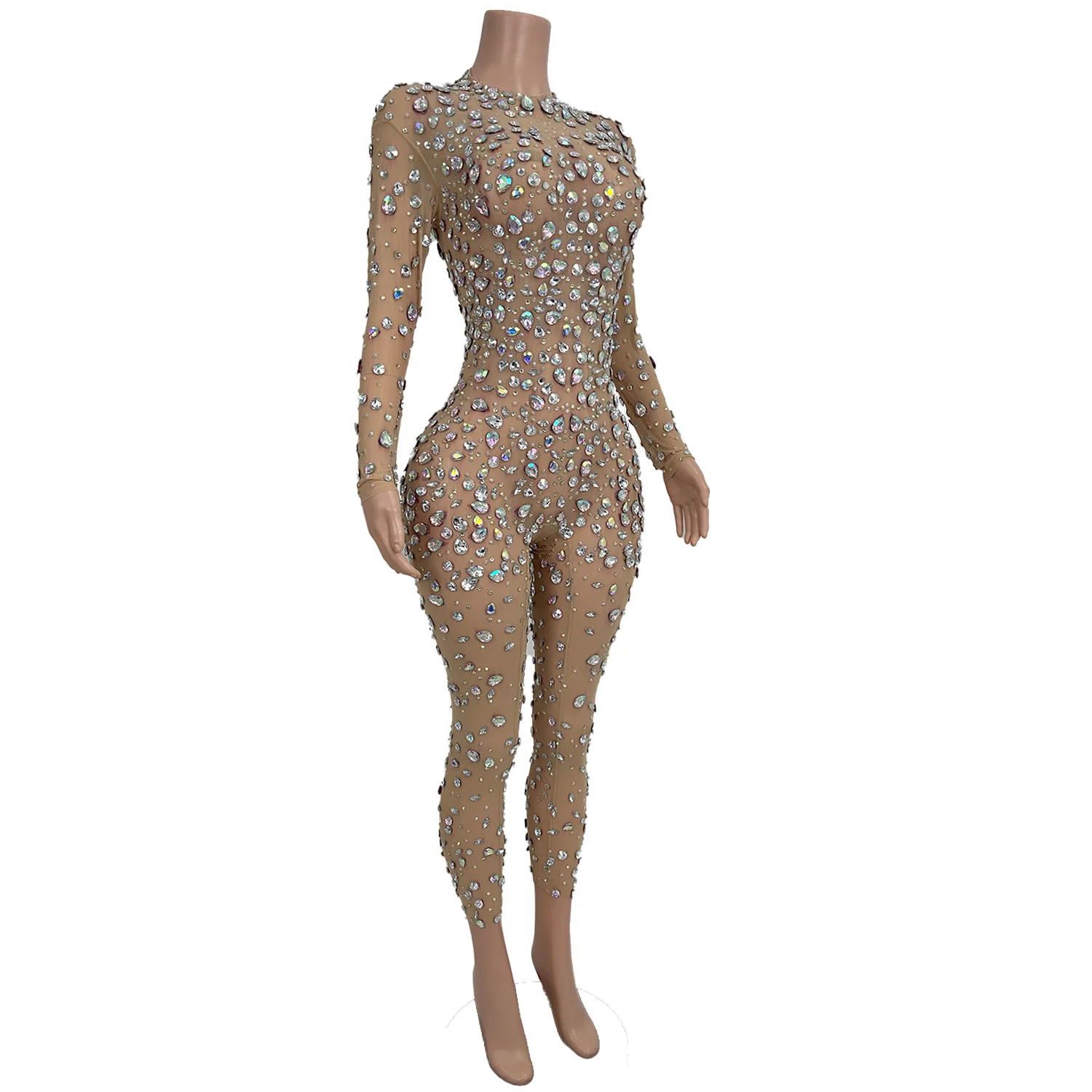 Sexy Long Sleeves Night Club Party Rhinestone Jumpsuits Plus Size Women See Through Crystal Rompers Ladies Show Dancer Bodysuit
Sexy Long Sleeves Night Club Party Rhinestone Jumpsuits Plus Size Women See Through Crystal Rompers Ladies Show Dancer Bodysuit
