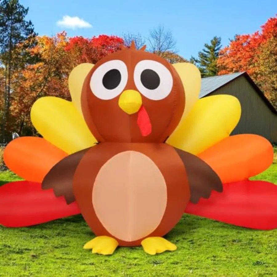 6.7 FT Long Thanksgiving Inflatables Turkey Baby with Built-in LEDs Blow Up Yard Decoration for Holiday Party Indoor Outdoor Ga
6.7 FT Long Thanksgiving Inflatables Turkey Baby with Built-in LEDs Blow Up Yard Decoration for Holiday Party Indoor Outdoor Ga