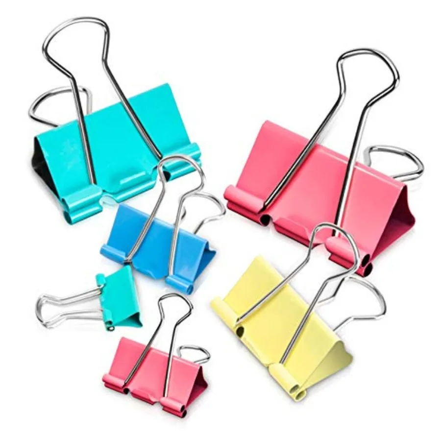 Binder Clips - Assorted Sizes 100 Count, X Large, Large, Medium, Small, Mini Paper Clamps Combination, Suitable for Office Supp
Binder Clips - Assorted Sizes 100 Count, X Large, Large, Medium, Small, Mini Paper Clamps Combination, Suitable for Office Supp
