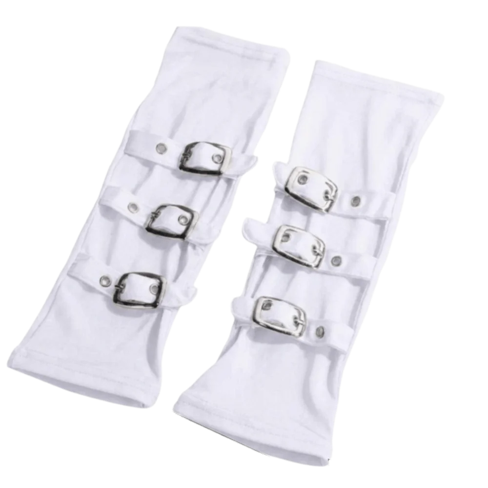 Polyester Punk Arm Sleeves White Metal Buckles Dark Gothic Arm Covers Nonstretch Fabric Lightweight Half-arm Sleeve Gloves Dance
Polyester Punk Arm Sleeves White Metal Buckles Dark Gothic Arm Covers Nonstretch Fabric Lightweight Half-arm Sleeve Gloves Dance