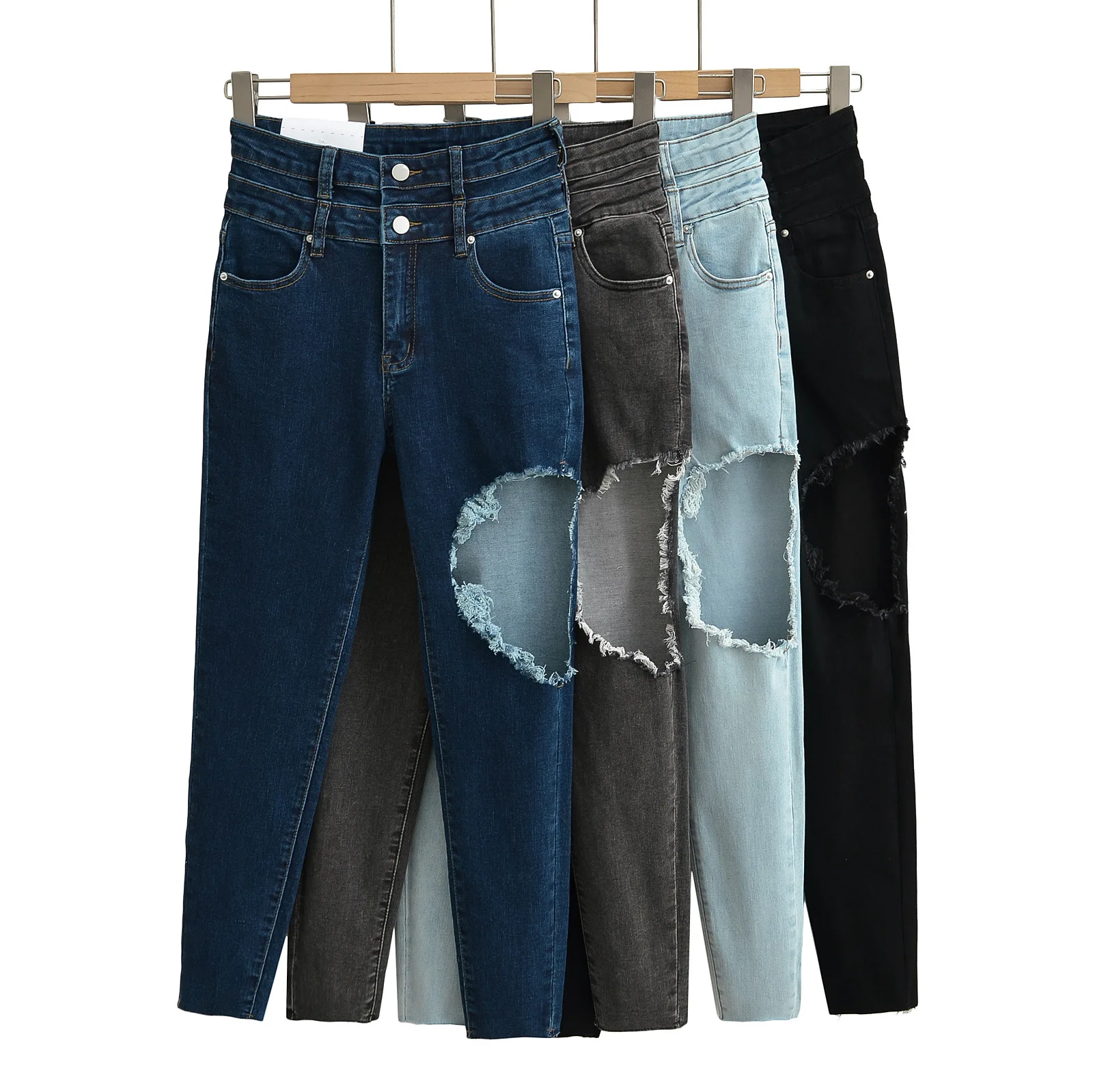 Vintage High Waist Stretchy Slim Fit Ripped Skinny Jeans for Women Retro Denim Pants
Vintage High Waist Stretchy Slim Fit Ripped Skinny Jeans for Women Retro Denim Pants