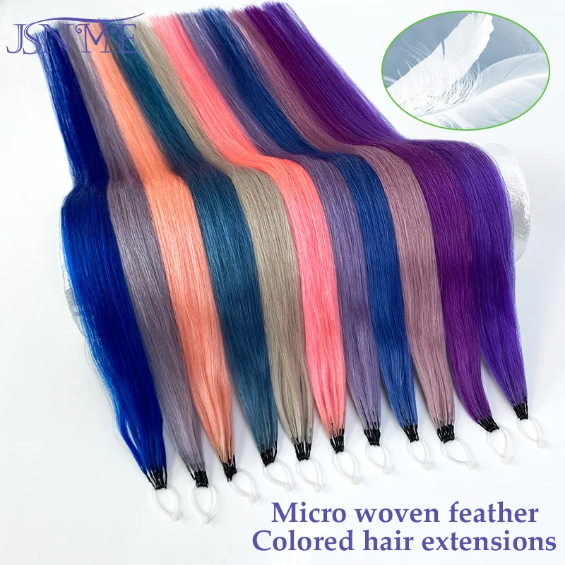 JSNME Color Straight Micro feather New hair extensions Remy Human Hair Blue Purple Pink 613 Color 100% Real Natural Human Hair
JSNME Color Straight Micro feather New hair extensions Remy Human Hair Blue Purple Pink 613 Color 100% Real Natural Human Hair