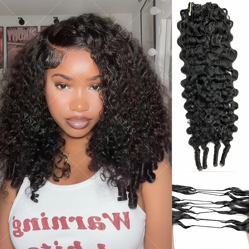 Knots Feather Crochet Hair Extensions Burmese Curly Crochet Human Hair Invisible Knotless Kinky Curly Braiding Hair For Women
Knots Feather Crochet Hair Extensions Burmese Curly Crochet Human Hair Invisible Knotless Kinky Curly Braiding Hair For Women