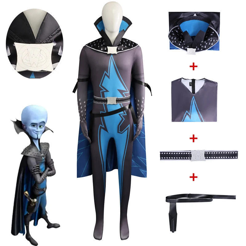 Костюм для косплея Megamind для взрослых, боди супергероя из аниме из фильма с накидкой, мужские комбинезоны для Хэллоуина, карнавала, вечеринки, ролевых игр, плащ 
Костюм для косплея Megamind для взрослых, боди супергероя из аниме из фильма с накидкой, мужские комбинезоны для Хэллоуина, карнавала, вечеринки, ролевых игр, плащ
