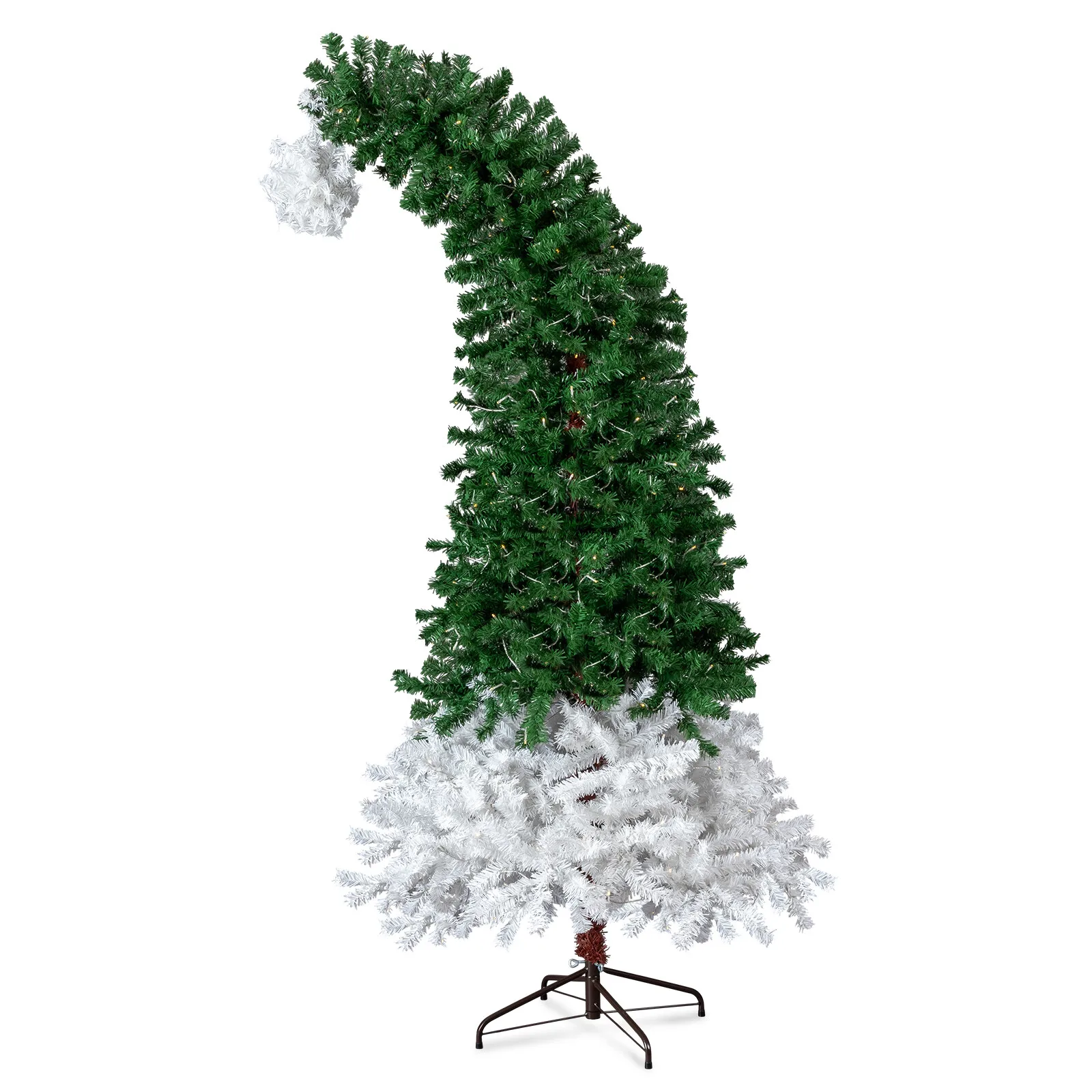 6 ft Santa Hat Style Pre-Lit Christmas Tree, Hinged Artificial Xmas Tree Pine Tree with 250 Warm White Lights, 839 Branch Tips
6 ft Santa Hat Style Pre-Lit Christmas Tree, Hinged Artificial Xmas Tree Pine Tree with 250 Warm White Lights, 839 Branch Tips