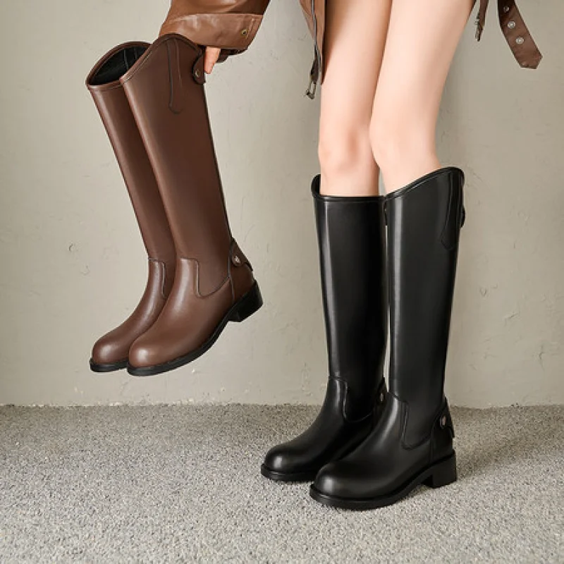 2025 New A/Mid-Calf Equestrian Boots: Handmade Genuine Leather, Round Toe & Stylish Slanted Collar
2025 New A/Mid-Calf Equestrian Boots: Handmade Genuine Leather, Round Toe & Stylish Slanted Collar