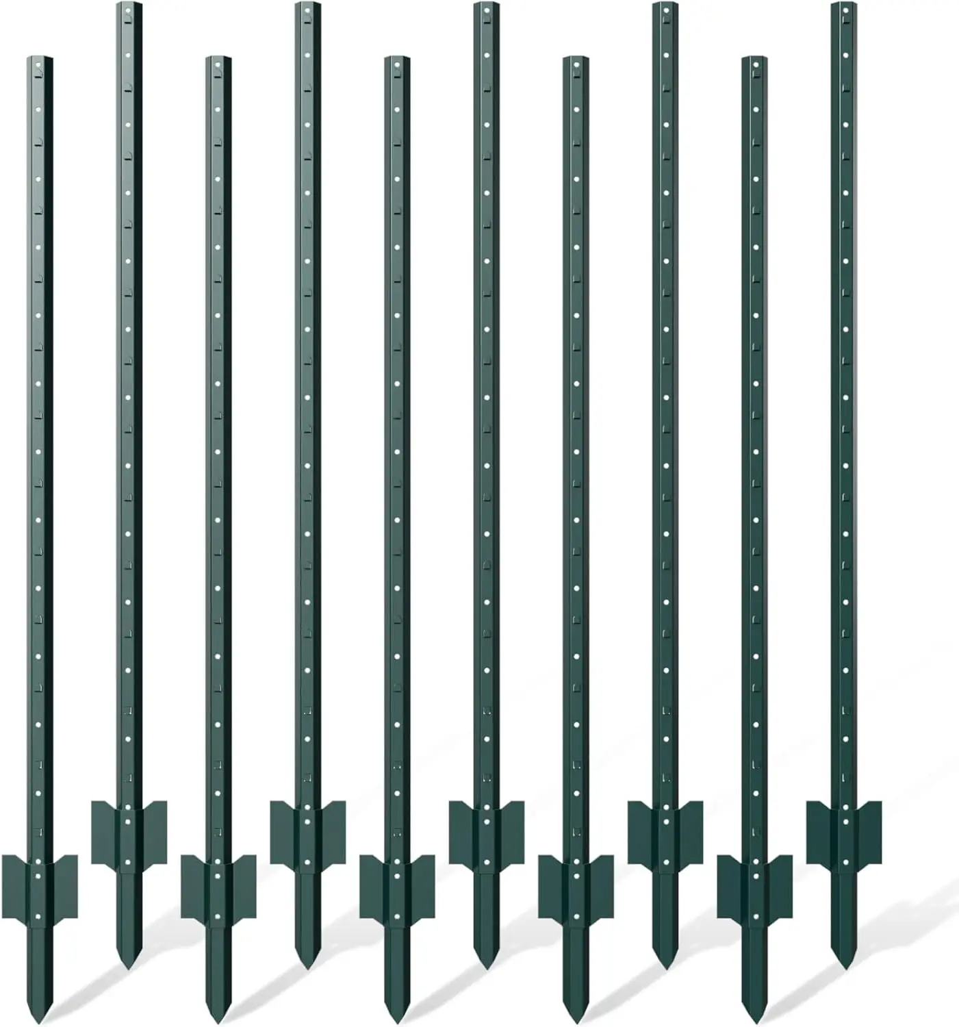 10 Pack Metal Fence Post, 7 Feet Heavy Duty Garden with U-Post, No Dig Garden Fence Stakes for Temporary Fencing, Corner Anchor
10 Pack Metal Fence Post, 7 Feet Heavy Duty Garden with U-Post, No Dig Garden Fence Stakes for Temporary Fencing, Corner Anchor