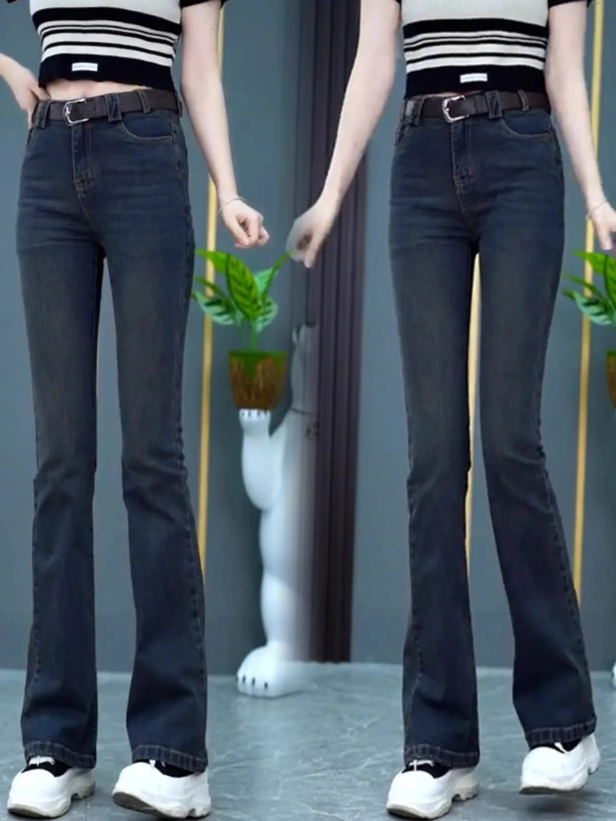 Джинсы женские с высокой талией, расклешенные, осенне-зимние, новые, в стиле ретро, стройнящие, повседневные, цвет цементный, фасон Bell Bot
Джинсы женские с высокой талией, расклешенные, осенне-зимние, новые, в стиле ретро, стройнящие, повседневные, цвет цементный, фасон Bell Bot