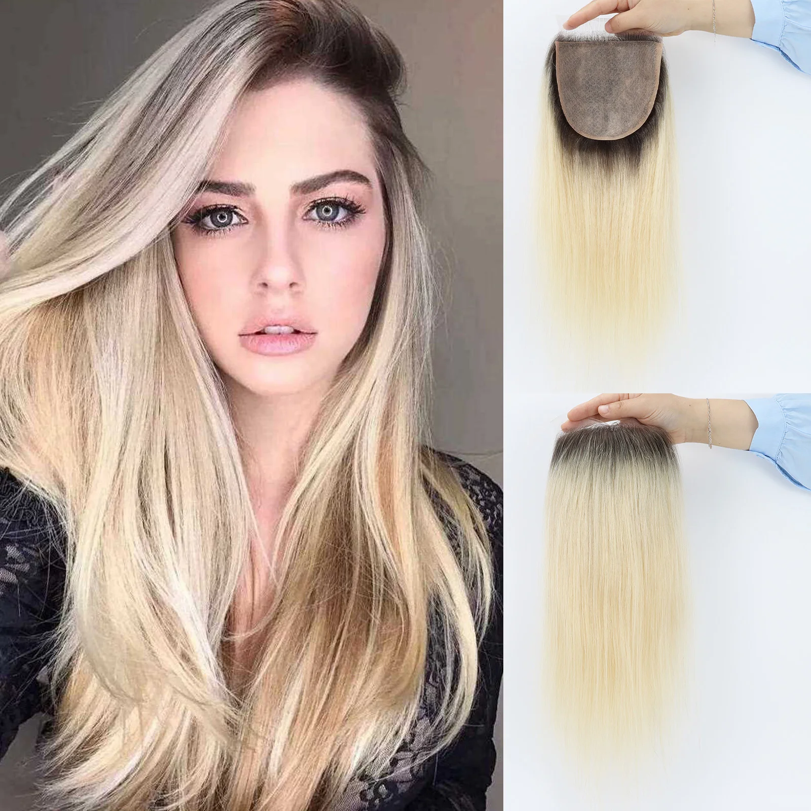 Силиконовая основа с кружевной застежкой Ombre Светло-русый в шелковом топе 5x5 дюймов с натуральной линией роста волос Европейский парик из человеческих волос Remy
Силиконовая основа с кружевной застежкой Ombre Светло-русый в шелковом топе 5x5 дюймов с натуральной линией роста волос Европейский парик из человеческих волос Remy