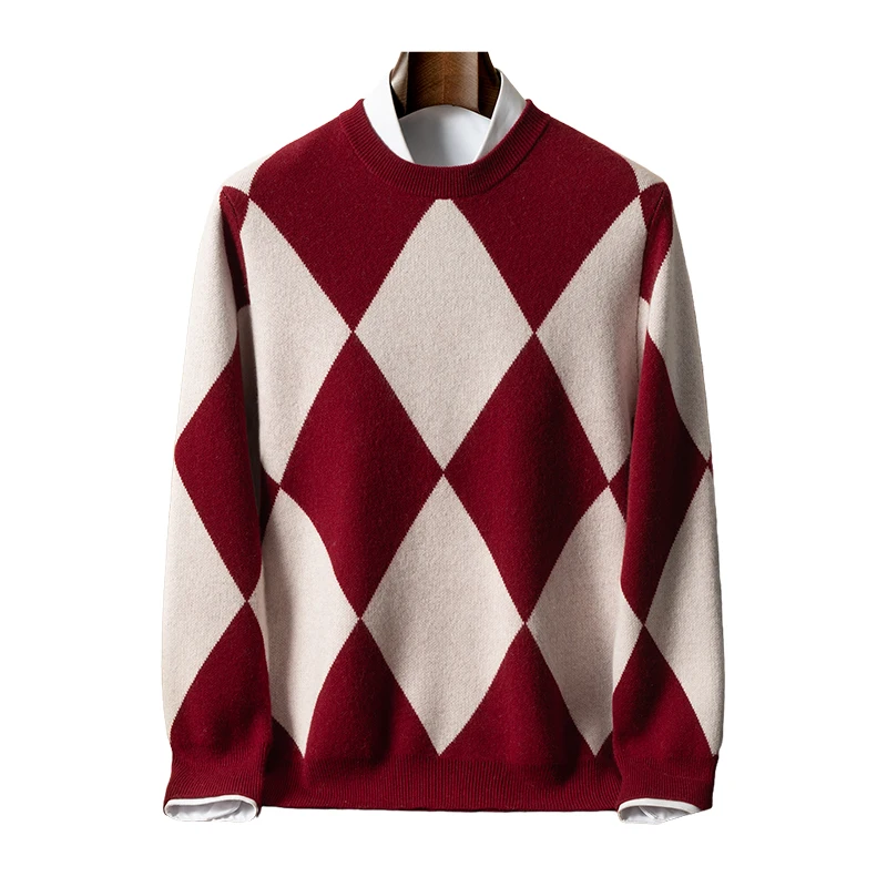 Свитер из 100% чистого кашемира, мужской утолщенный свитер контрастного цвета с бриллиантами, свободный трикотаж, повседневный базовый свитер, верхняя одежда
Свитер из 100% чистого кашемира, мужской утолщенный свитер контрастного цвета с бриллиантами, свободный трикотаж, повседневный базовый свитер, верхняя одежда