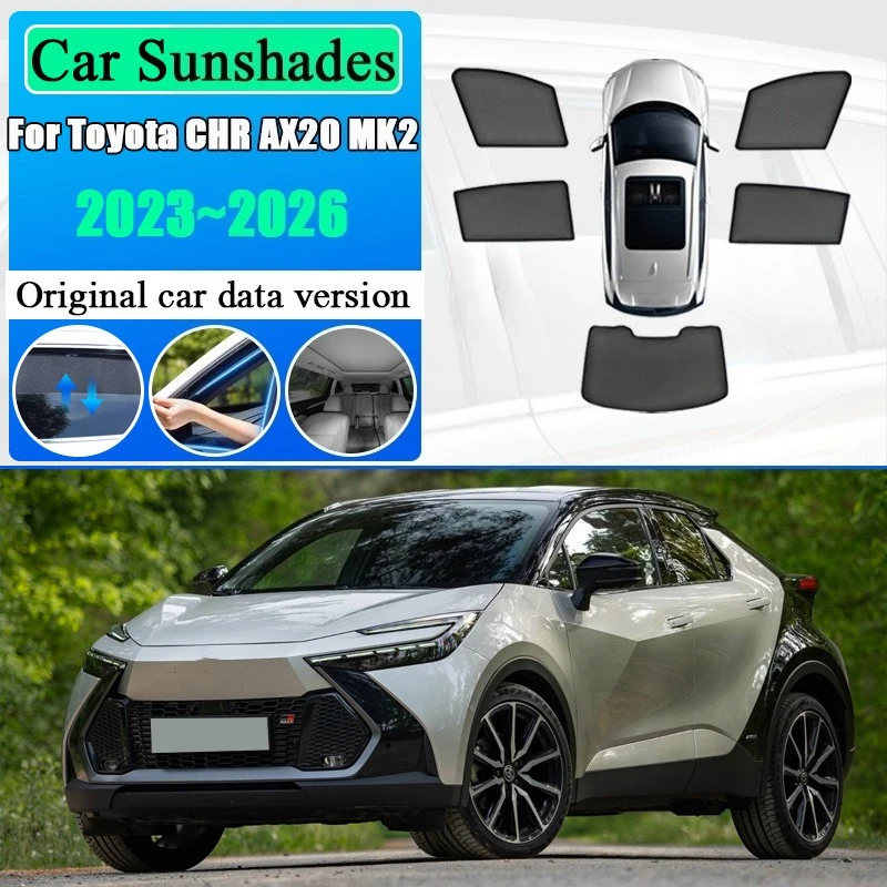 Car Mesh Sunshade For Toyota CHR AX20 MK2 2023 ~2026 C-HR Prologue MAXH25 GR-Sport Window Heat Insulation UV Protection Parts
Car Mesh Sunshade For Toyota CHR AX20 MK2 2023 ~2026 C-HR Prologue MAXH25 GR-Sport Window Heat Insulation UV Protection Parts