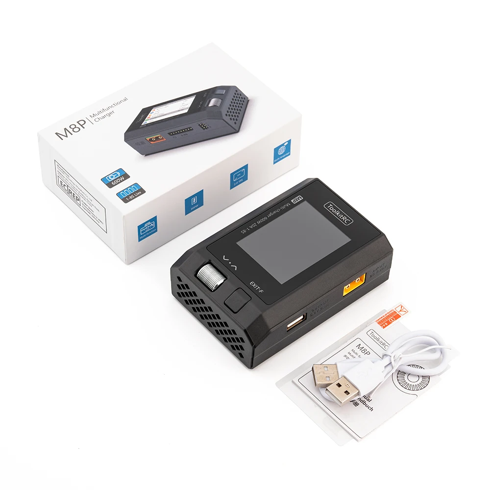 ToolkitRC M8P Multi-function DC Balance Charger upgraded version 600W 20A DC Discharger for 1-8S Lipo Battery Checker Tester
ToolkitRC M8P Multi-function DC Balance Charger upgraded version 600W 20A DC Discharger for 1-8S Lipo Battery Checker Tester