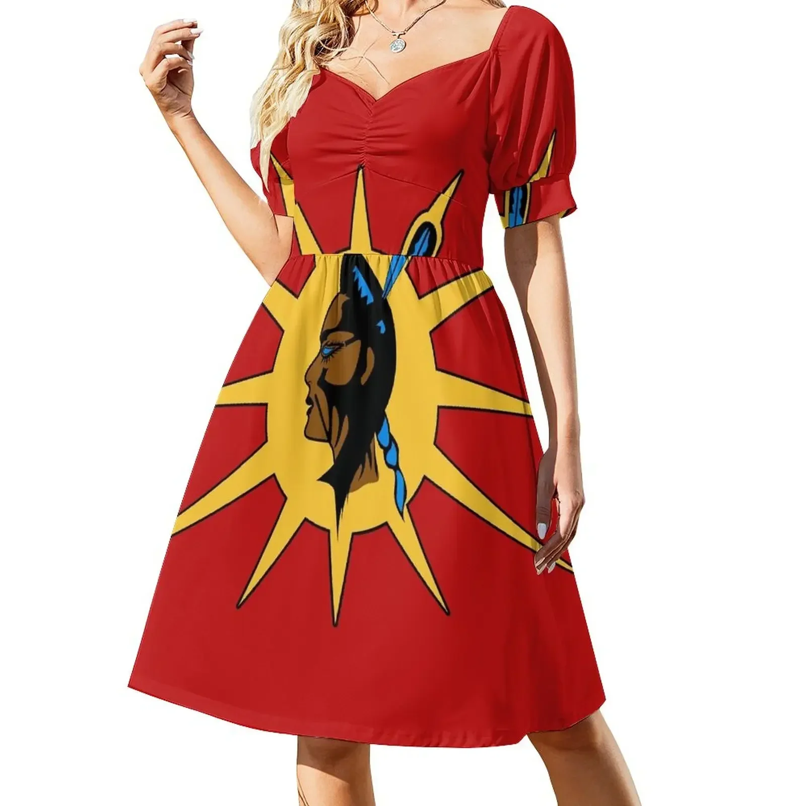Mohawk Warrior Short-Sleeved Dress dresses summer woman 2025 Long dress woman women dress clothes for woman
Mohawk Warrior Short-Sleeved Dress dresses summer woman 2025 Long dress woman women dress clothes for woman