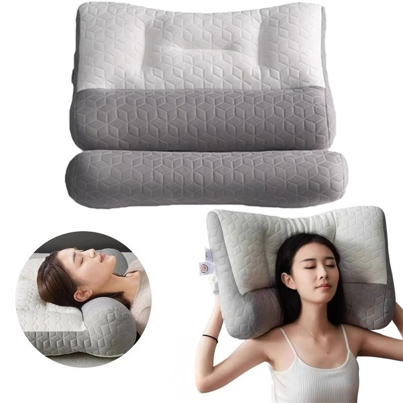 New upgrade Latex Traction Neck Pillow Multi Functional Partition Filling High Weight Fine Fiber Orthopedic Pillows for Sleeping
New upgrade Latex Traction Neck Pillow Multi Functional Partition Filling High Weight Fine Fiber Orthopedic Pillows for Sleeping