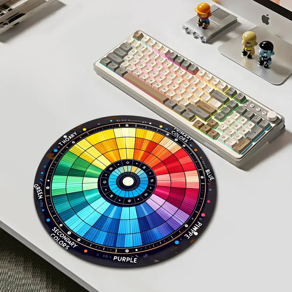 HYBXAXC Color Wheel Artist Mouse Pad, Round Desk Mat for Art Studio, Non-Slip, Vibrant Rainbow Design, Creative Decor
HYBXAXC Color Wheel Artist Mouse Pad, Round Desk Mat for Art Studio, Non-Slip, Vibrant Rainbow Design, Creative Decor