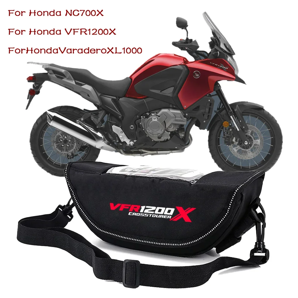 Motorcycle Handlebar Bag with Touchscreen Phone Storage Bag for Honda Varadero XL1000 VFR1200X VFR 1200 X NC700X
Motorcycle Handlebar Bag with Touchscreen Phone Storage Bag for Honda Varadero XL1000 VFR1200X VFR 1200 X NC700X