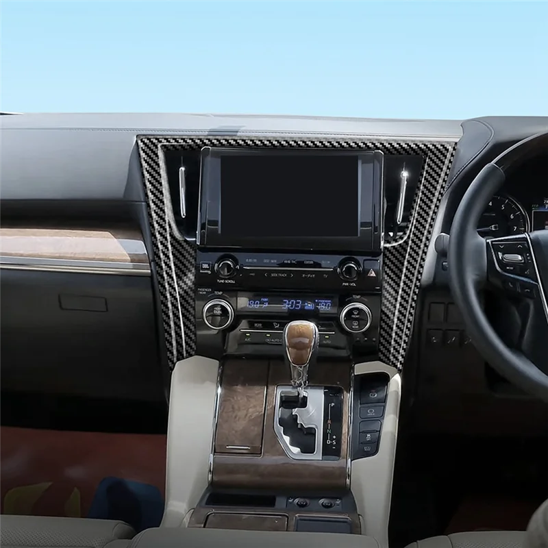НОВИНКА-для Toyota Alphard/Vellfire 30 серии 2016-2023, аксессуары, навигационная рамка, центральное управление, накладка дисплея, рамка из углеродного волокна
НОВИНКА-для Toyota Alphard/Vellfire 30 серии 2016-2023, аксессуары, навигационная рамка, центральное управление, накладка дисплея, рамка из углеродного волокна