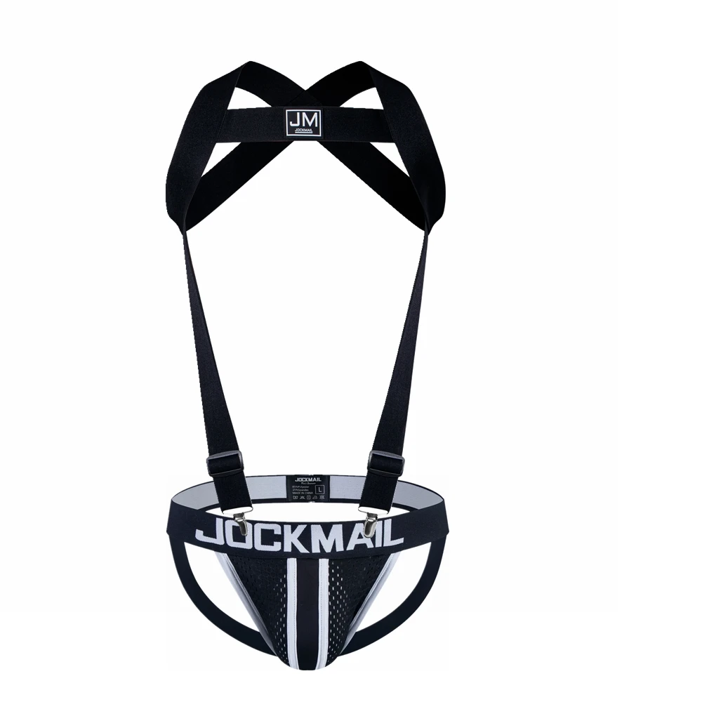 JOCKMAIL Body Harness Adjustable Elastic Strap Detachable Split-type Give Away Sexy Mesh Men Underwear Jockstrap Black Sets
JOCKMAIL Body Harness Adjustable Elastic Strap Detachable Split-type Give Away Sexy Mesh Men Underwear Jockstrap Black Sets