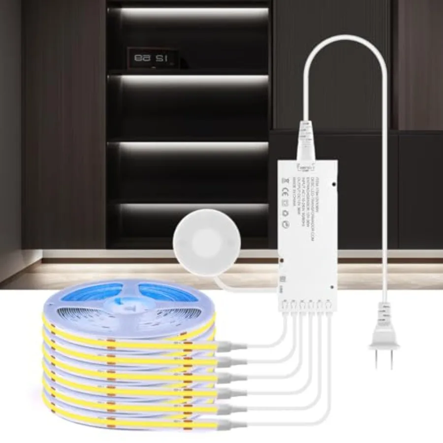 Cabinet Light 12V COB LED Strip Lights, 6-in-1 Penetrable Touch Dimming, Suitable for Wine Cabinets, Shoe Racks, Display Cabine
Cabinet Light 12V COB LED Strip Lights, 6-in-1 Penetrable Touch Dimming, Suitable for Wine Cabinets, Shoe Racks, Display Cabine