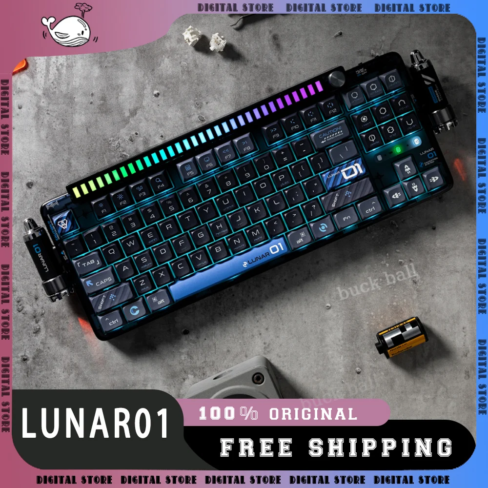 KeysMe Lunar01 Wireless Mechanical Keyboard Bluetooth Keyboards 3Mode CNC Custom Aluminum Alloy Gasket Rgb Light Gamer Keyboard
KeysMe Lunar01 Wireless Mechanical Keyboard Bluetooth Keyboards 3Mode CNC Custom Aluminum Alloy Gasket Rgb Light Gamer Keyboard