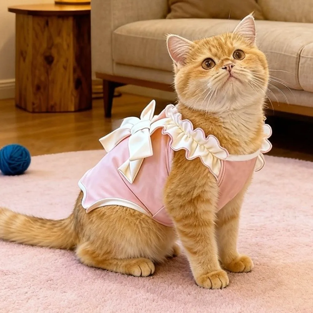 Adjustable Cat Sterilization Suit Lace Bow Soft Pet Belly Cover Comfortable Anti Licking Cat Weaning Clothing
Adjustable Cat Sterilization Suit Lace Bow Soft Pet Belly Cover Comfortable Anti Licking Cat Weaning Clothing
