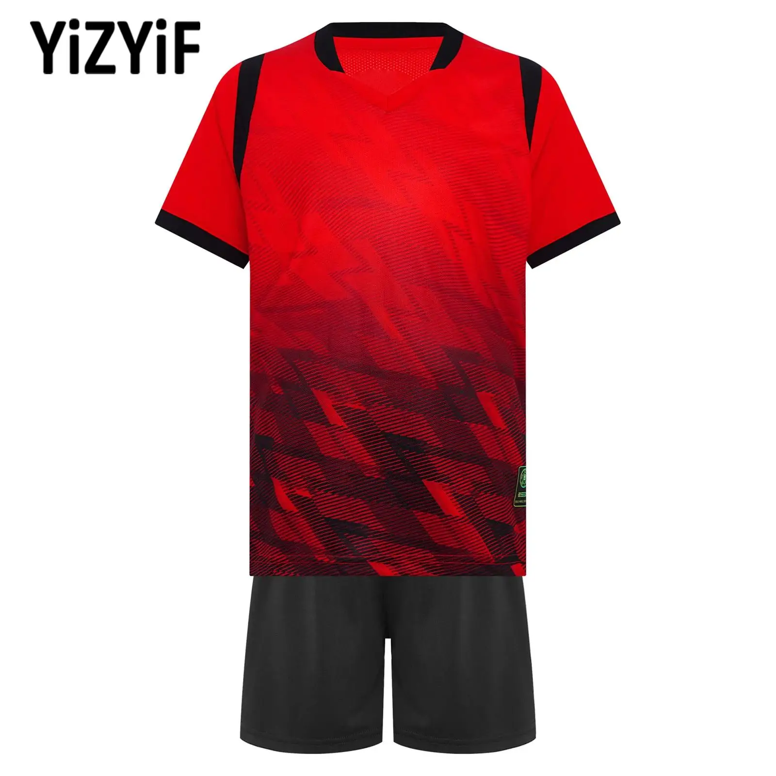 Children Boys Football Training Uniform Quick-Drying Tracksuit Short Sleeve Printed T-shirt with Shorts Sports Set for Competing
Children Boys Football Training Uniform Quick-Drying Tracksuit Short Sleeve Printed T-shirt with Shorts Sports Set for Competing
