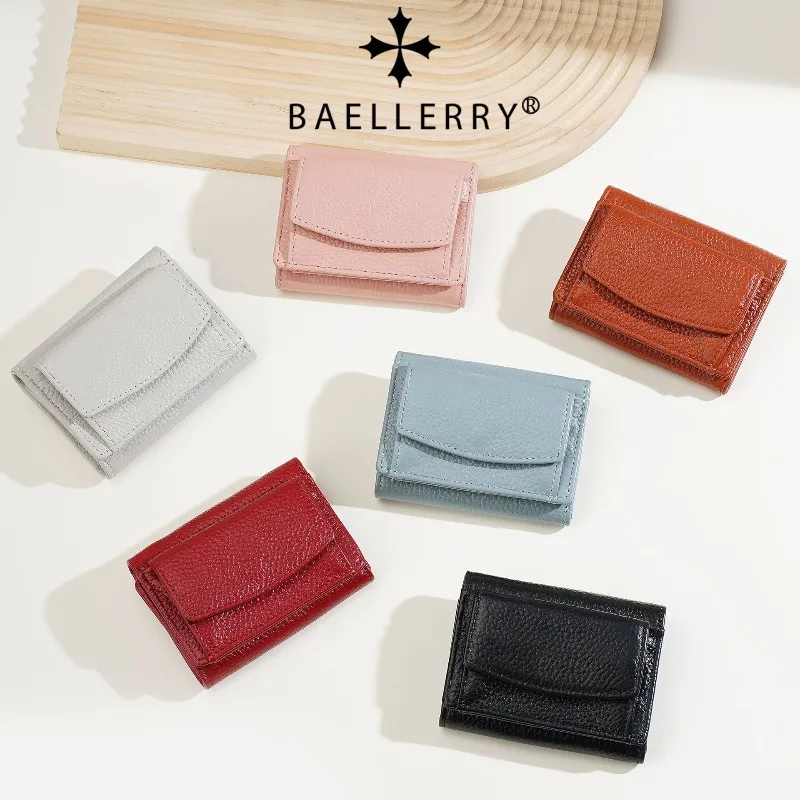 Baellerry Fashion Genuine Leather Women's Wallet Short Three-fold Coin Purse Multi-card Slot Holder Coin Pouch
Baellerry Fashion Genuine Leather Women's Wallet Short Three-fold Coin Purse Multi-card Slot Holder Coin Pouch