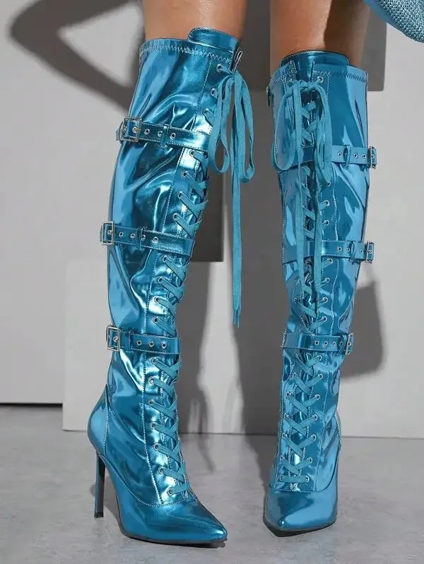 Fashion Belt Buckle Sexy Long Boots 2025 Autumn New Pointed Toe Straps Stiletto Over Knee Street Boots Ladies Party Casual Boots
Fashion Belt Buckle Sexy Long Boots 2025 Autumn New Pointed Toe Straps Stiletto Over Knee Street Boots Ladies Party Casual Boots