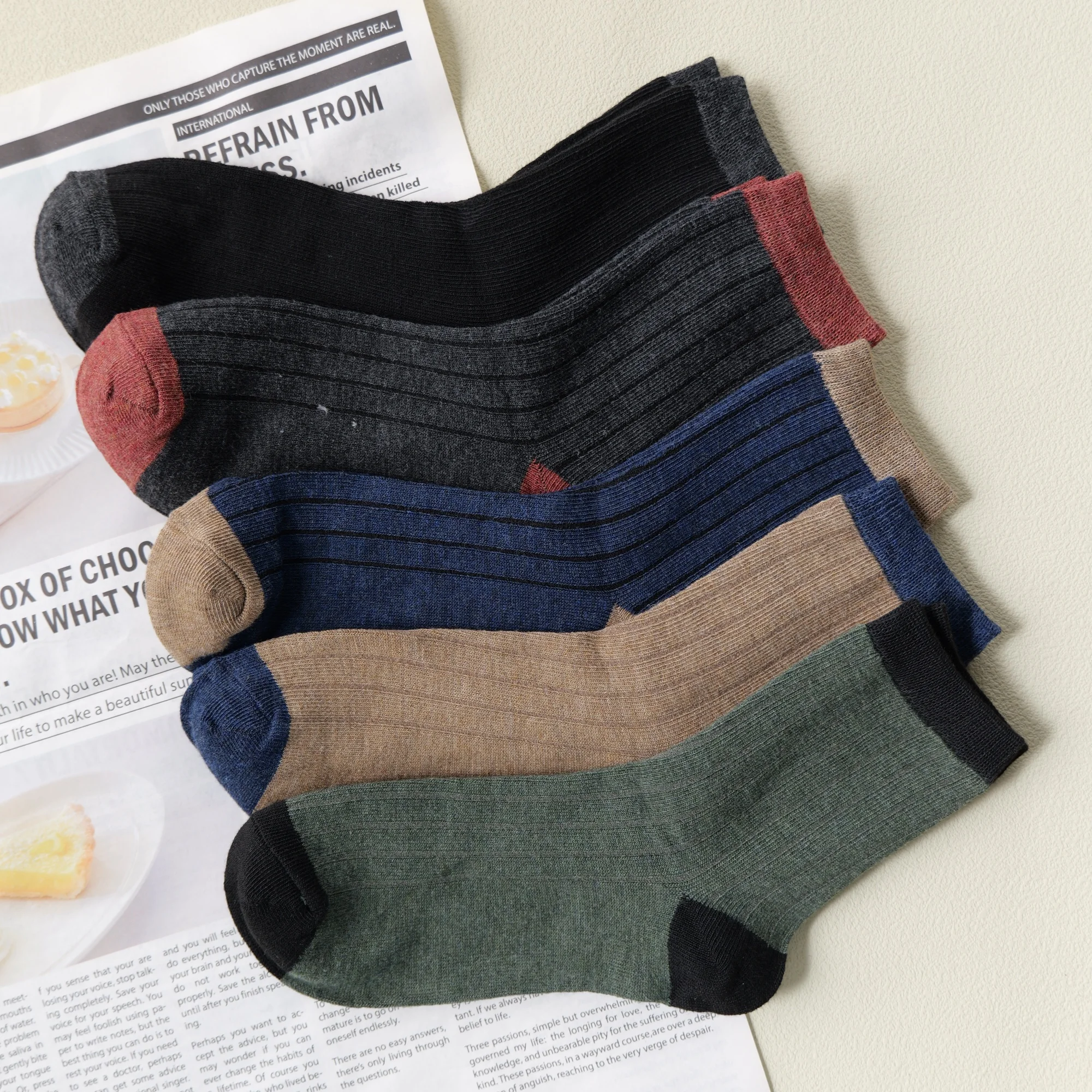 Multiple Pairs of Men’s Crew Socks, Dark Brown, Fall/Winter Style, Trendy and Stylish, Comfortable, Breathable, and Moisture-Wic
Multiple Pairs of Men’s Crew Socks, Dark Brown, Fall/Winter Style, Trendy and Stylish, Comfortable, Breathable, and Moisture-Wic