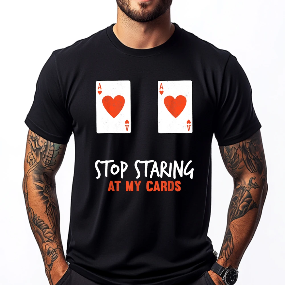 Stop Staring At My Cards Funny Poker Women Player Black Graphic Tees Luxury Clothes Men Memorial Day
Stop Staring At My Cards Funny Poker Women Player Black Graphic Tees Luxury Clothes Men Memorial Day