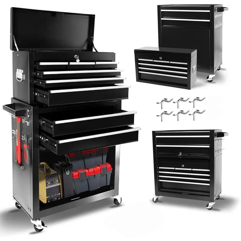 Ящик для инструментов на колесиках — 8-ящик для инструментов, органайзер с запираемыми колесами, выдвижные ящики, съемный верхний ящик для инструментов — для хранения
Ящик для инструментов на колесиках — 8-ящик для инструментов, органайзер с запираемыми колесами, выдвижные ящики, съемный верхний ящик для инструментов — для хранения