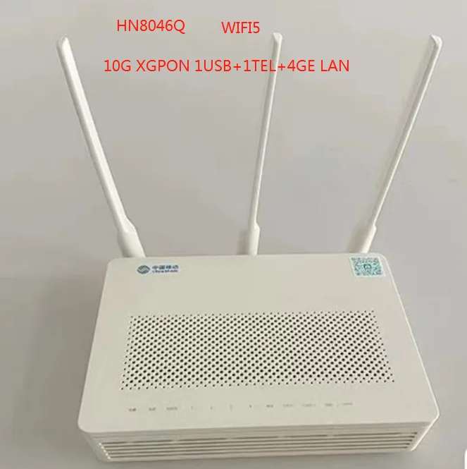 HW-XG-PON ONT Router, 10G ONU, HN8546Q, 4GE LAN, 2.4G, 5G, WI-FI, 5dBi, 3 Antennas, WiFi Fiber Modem for FTTH
HW-XG-PON ONT Router, 10G ONU, HN8546Q, 4GE LAN, 2.4G, 5G, WI-FI, 5dBi, 3 Antennas, WiFi Fiber Modem for FTTH