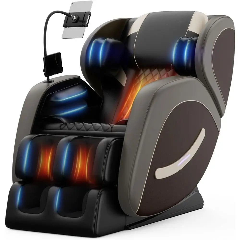 Full-Body Zero Gravity Massage Chair with Heat, 6 Rollers, Foot Massage, Bluetooth, Ambient Light for Home & Office
Full-Body Zero Gravity Massage Chair with Heat, 6 Rollers, Foot Massage, Bluetooth, Ambient Light for Home & Office
