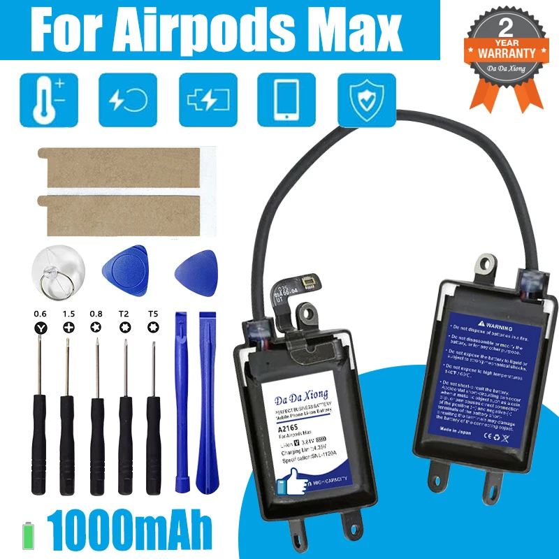 Новый сменный аккумулятор A2165, 1000 мАч, настоящий для Airpods Max + бесплатные инструменты
Новый сменный аккумулятор A2165, 1000 мАч, настоящий для Airpods Max + бесплатные инструменты
