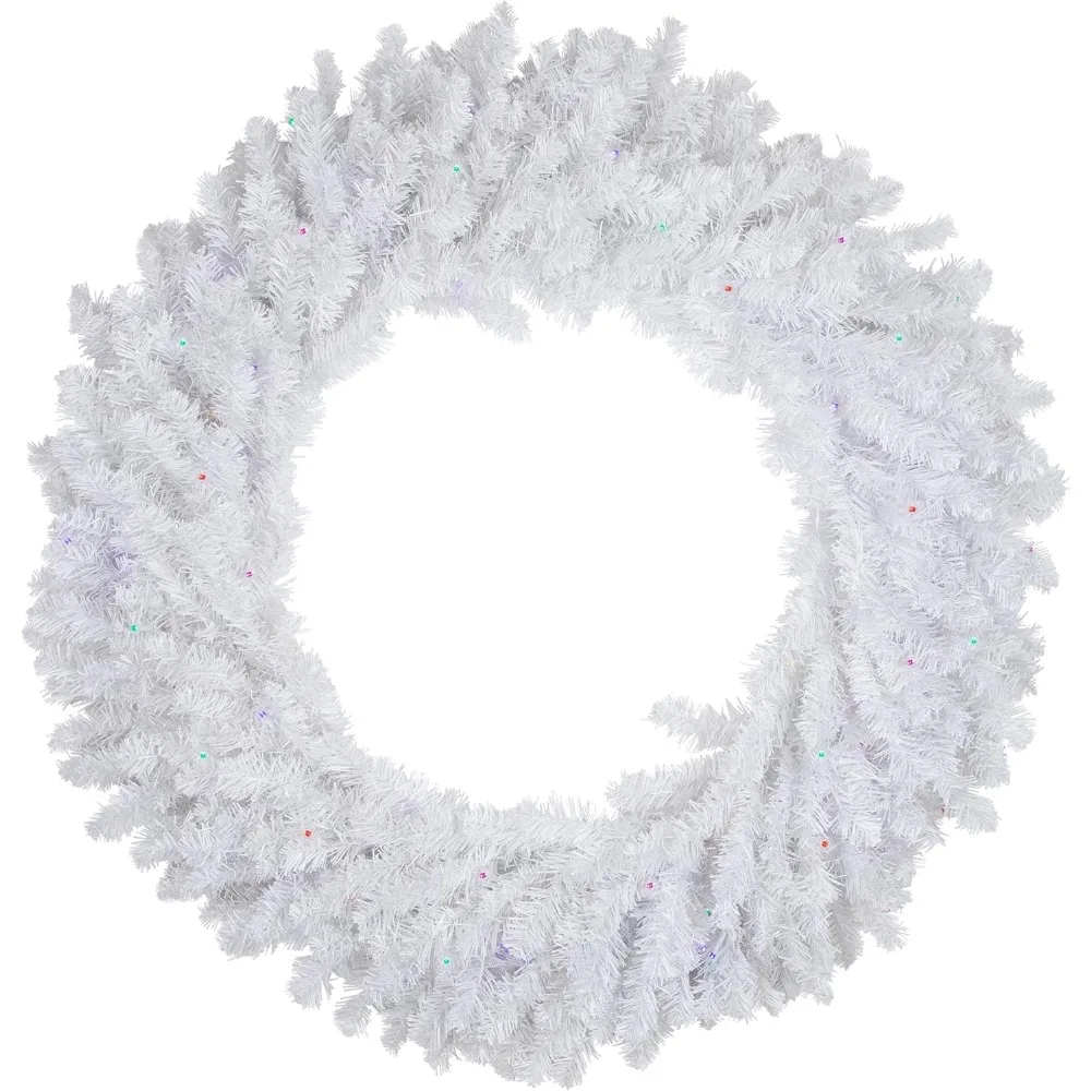 Pre-Lit White Pine Battery Operated Christmas Wreath - 36" - Multicolor LED Lights
Pre-Lit White Pine Battery Operated Christmas Wreath - 36" - Multicolor LED Lights