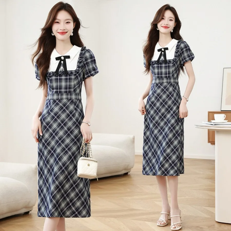【New style】ydy8338 preppy style waist dress for women's summer new fashionable age-reducing baby collar dress
【New style】ydy8338 preppy style waist dress for women's summer new fashionable age-reducing baby collar dress