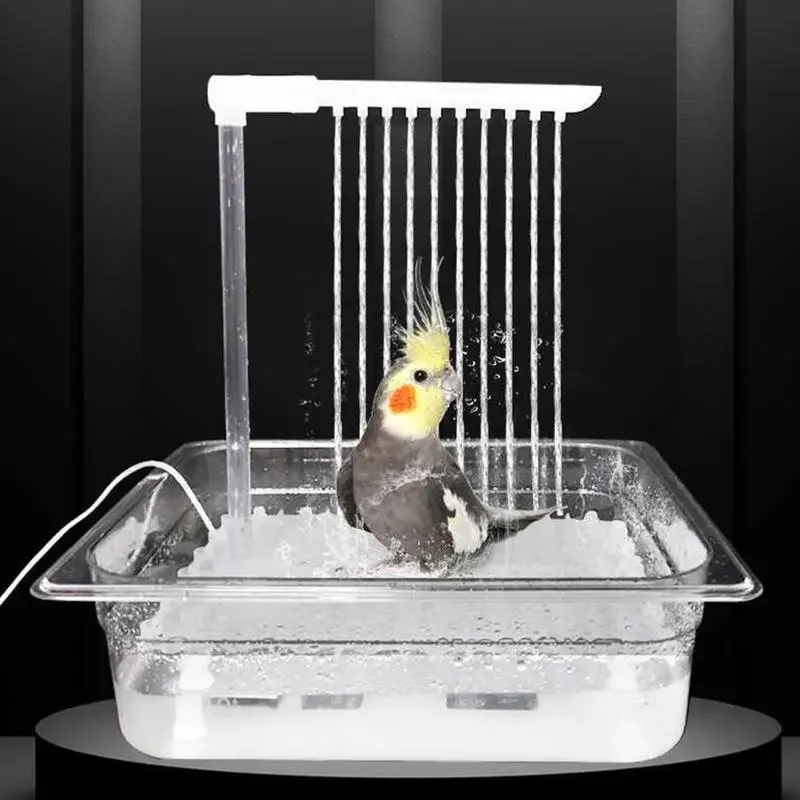 Parrot Bath Multi-Purpose Bird Shower Box Multiple Faucets for Cleaning Parr
Parrot Bath Multi-Purpose Bird Shower Box Multiple Faucets for Cleaning Parr