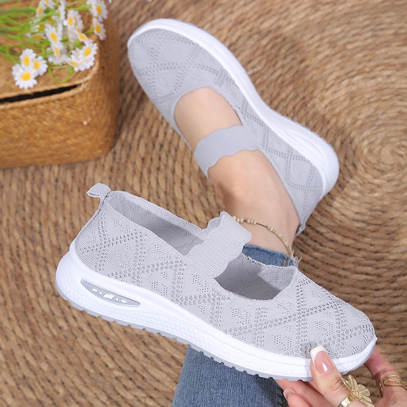 Women's Mary Jane Style Knit Mesh Slip-On Shoes, Lightweight Breathable Comfort Walking Sneakers for Elderly
Women's Mary Jane Style Knit Mesh Slip-On Shoes, Lightweight Breathable Comfort Walking Sneakers for Elderly