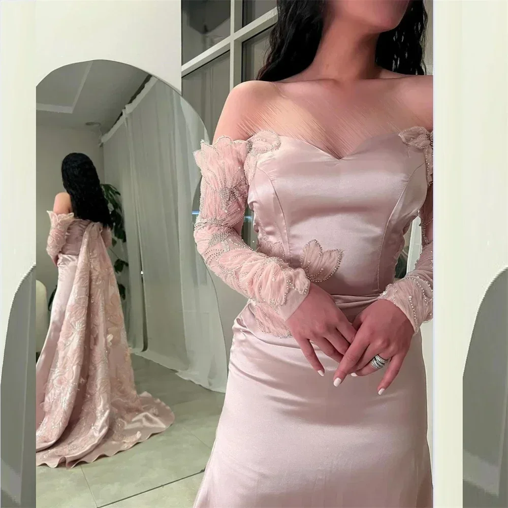 Customized Formal Evening Gown Strapless Column Hi-Lo Length Applique Skirts Lace Vertically Bespoke Occasion Dresses
Customized Formal Evening Gown Strapless Column Hi-Lo Length Applique Skirts Lace Vertically Bespoke Occasion Dresses