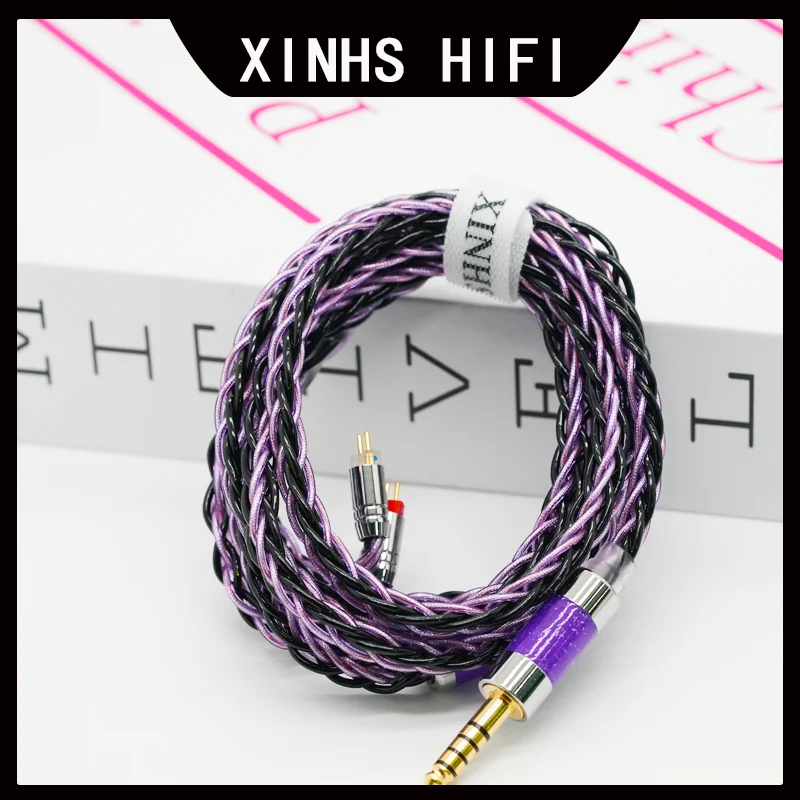 XINHS HIFI R06 8-Core Black Purple Silver Foil Wire Silver Plated Copper Earphone IEM Cable with 4.4mm, 3.5mm, 0.78mm, and 2-Pin
XINHS HIFI R06 8-Core Black Purple Silver Foil Wire Silver Plated Copper Earphone IEM Cable with 4.4mm, 3.5mm, 0.78mm, and 2-Pin
