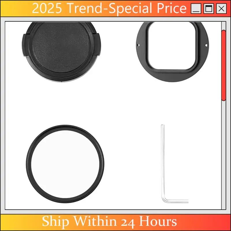 CHYY Top For Insta360 Ace Pro 52Mm UV Lens Filter Adapter Ring With Lens Cover Sports Action Camera Replacement Parts Accessorie
CHYY Top For Insta360 Ace Pro 52Mm UV Lens Filter Adapter Ring With Lens Cover Sports Action Camera Replacement Parts Accessorie