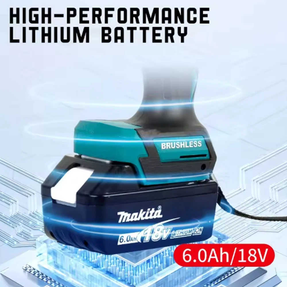 Makita 18V 6Ah Li-ion Replacement Battery BL18560B Compatible with BL1850 BL1860B BL1860 BL1840B BL1830B LXT-400 New 2025
Makita 18V 6Ah Li-ion Replacement Battery BL18560B Compatible with BL1850 BL1860B BL1860 BL1840B BL1830B LXT-400 New 2025