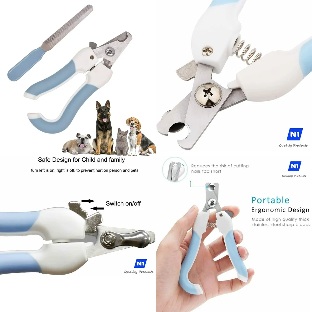 Dog Nail Trimmer and Clipper with Safety Guard Razor Sharp Blades for Pet Grooming Quiet Electric Grinder File Tool for Small
Dog Nail Trimmer and Clipper with Safety Guard Razor Sharp Blades for Pet Grooming Quiet Electric Grinder File Tool for Small