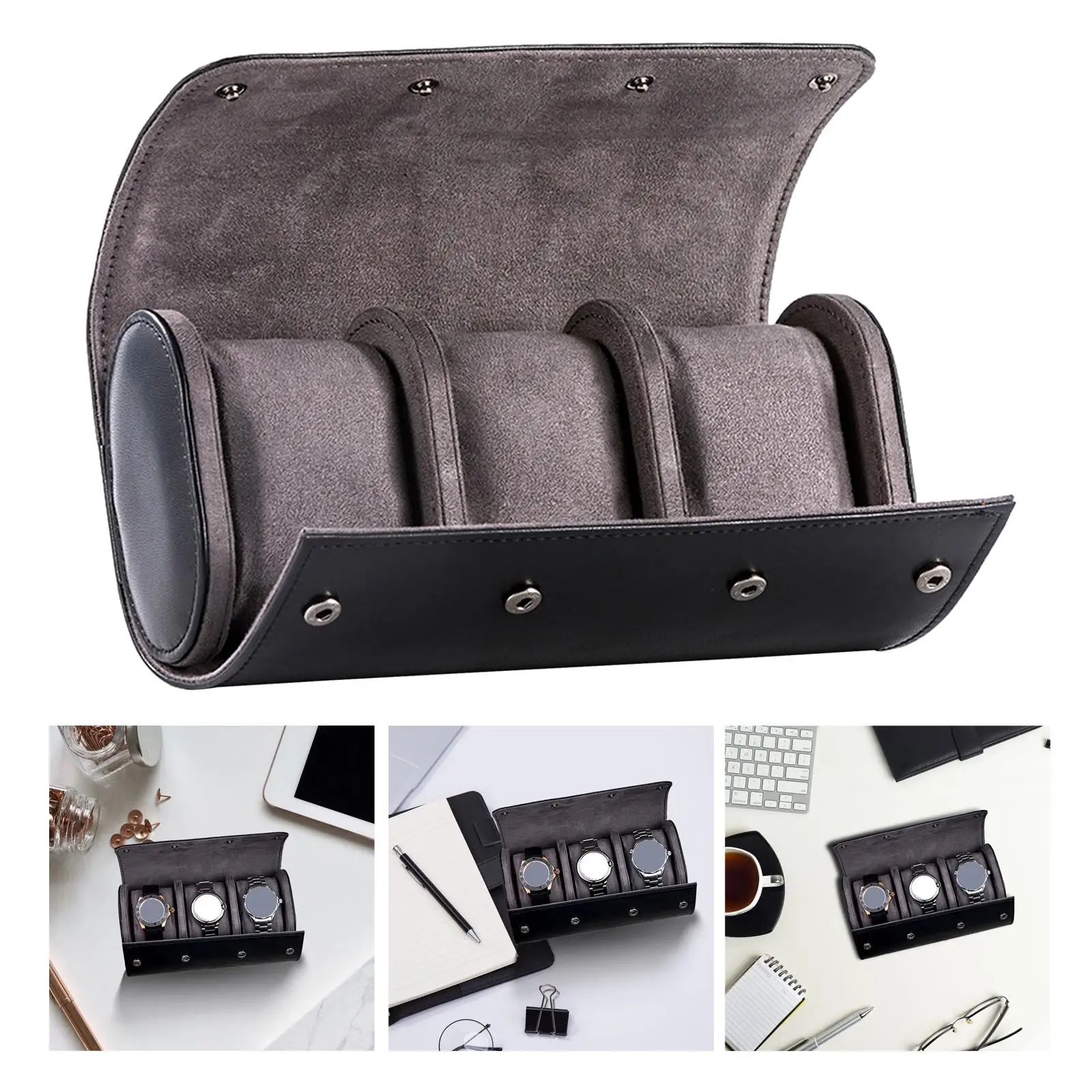 Чехол для часов, портативный классический роскошный цилиндр из искусственной кожи, органайзер для подарков, чехол для хранения, держатель для браслетов, ювелирных изделий, черный
Чехол для часов, портативный классический роскошный цилиндр из искусственной кожи, органайзер для подарков, чехол для хранения, держатель для браслетов, ювелирных изделий, черный