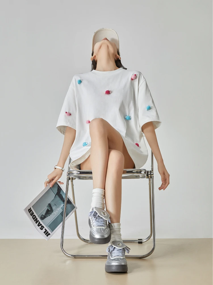 Белая футболка с принтом-буквой, женская, летняя, новая, свободного кроя, стройнящая, комфортная, из полиэфирного волокна
Белая футболка с принтом-буквой, женская, летняя, новая, свободного кроя, стройнящая, комфортная, из полиэфирного волокна