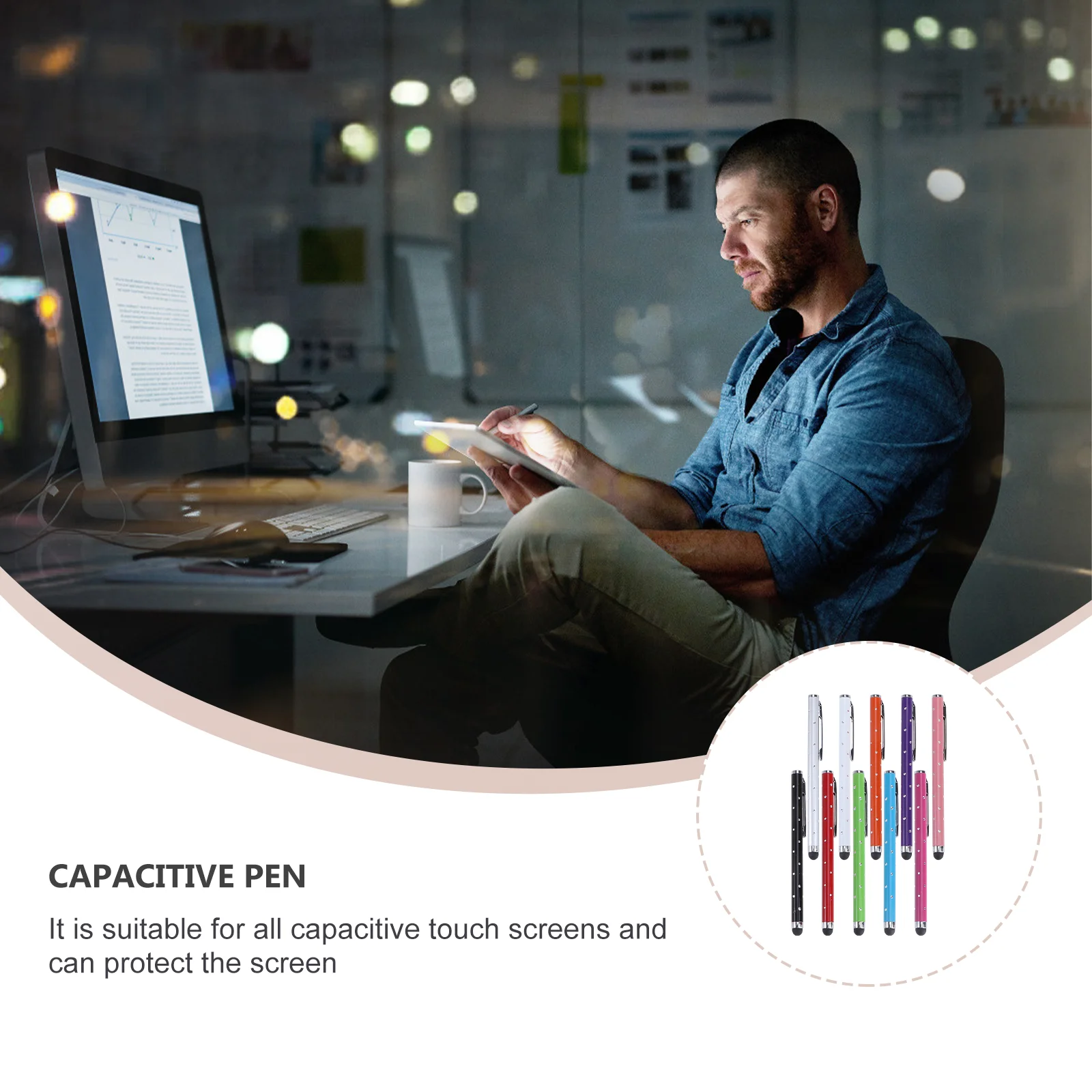 10Pcs Capacitive Touch Metal Pens Black Silver White Sky Blue Dark Blue Pink Rose Red Green Orange Red for Phone Tablet Drawing
10Pcs Capacitive Touch Metal Pens Black Silver White Sky Blue Dark Blue Pink Rose Red Green Orange Red for Phone Tablet Drawing