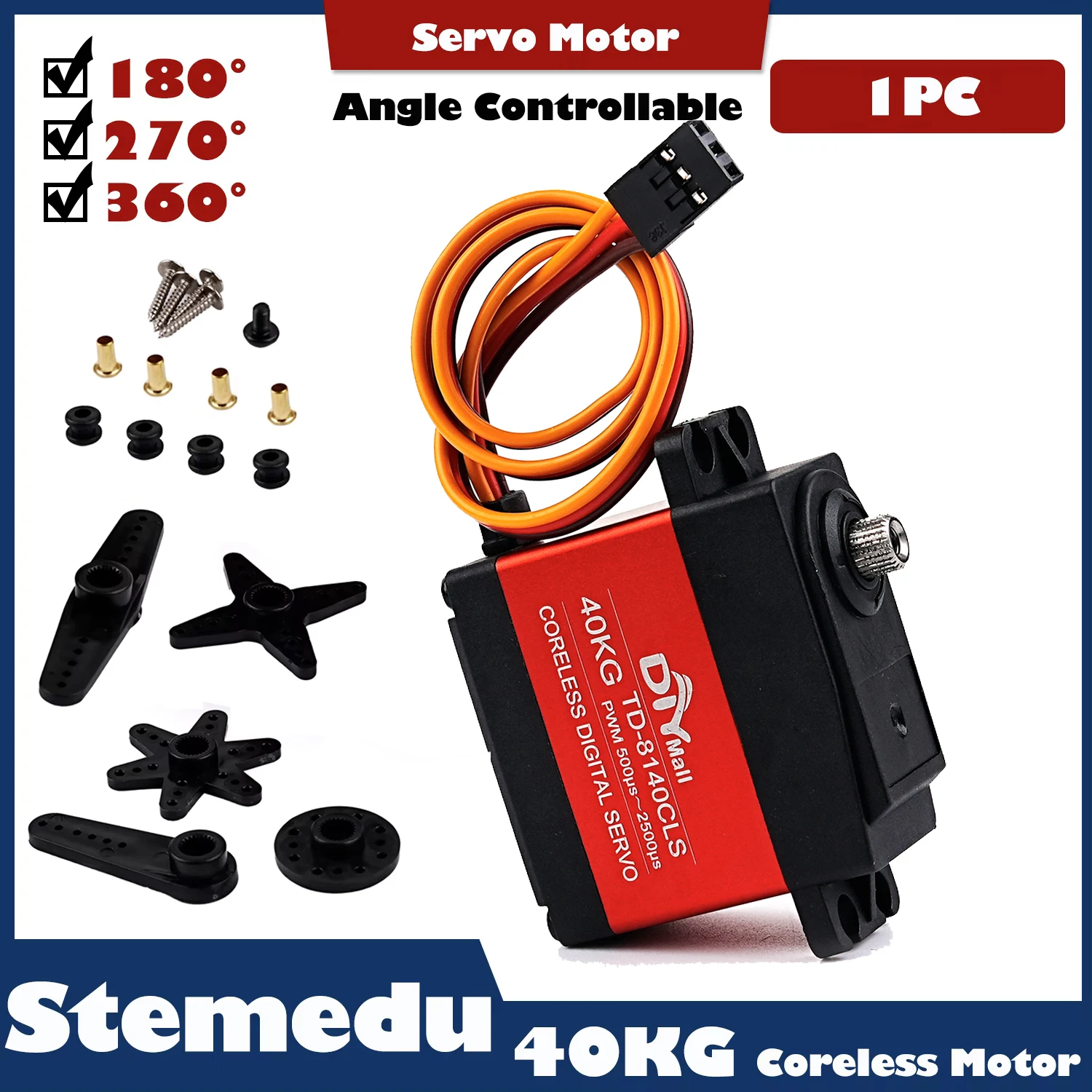 40 кг RC сервопривод 180/270/360 градусов без сердечника металлические шестерни ШИМ цифровые сервоприводы мотор TD-8140CLS для масштаб 1/8 1/10 автомобилей автомобиль
40 кг RC сервопривод 180/270/360 градусов без сердечника металлические шестерни ШИМ цифровые сервоприводы мотор TD-8140CLS для масштаб 1/8 1/10 автомобилей автомобиль