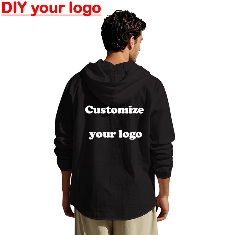 DIY Customize Your Logo Summer Men's Long Sleeve Hoodie Men's Breathable Street Trendy Top Casual Shirt Men
DIY Customize Your Logo Summer Men's Long Sleeve Hoodie Men's Breathable Street Trendy Top Casual Shirt Men